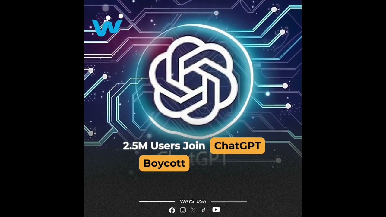 QuitGPT Claims 2.5M Users Join ChatGPT Boycott After Defense Deal #chatgpt #boycott #news