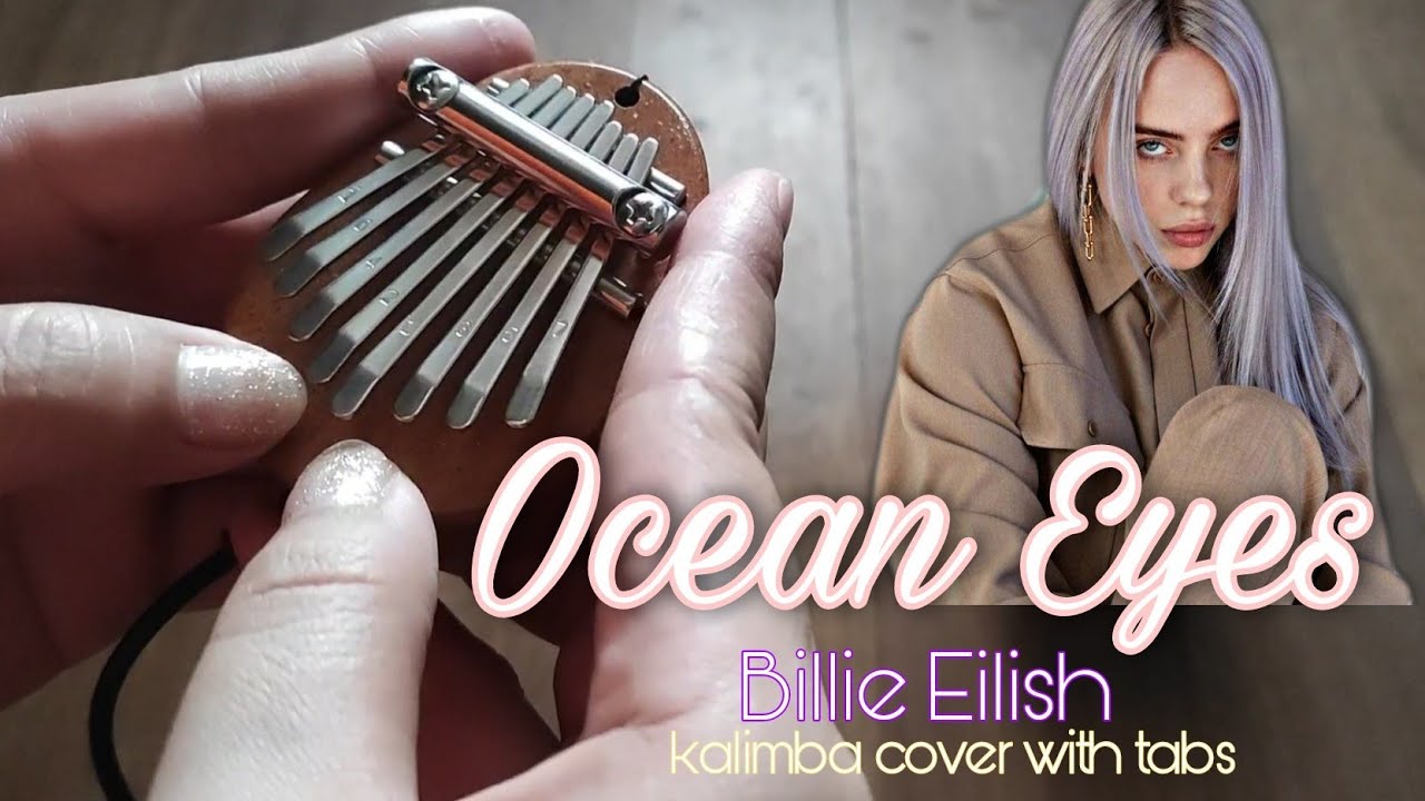 Ocean Eyes Billie Eilish 8 keys kalimba cover with tabs  in standard tuning
