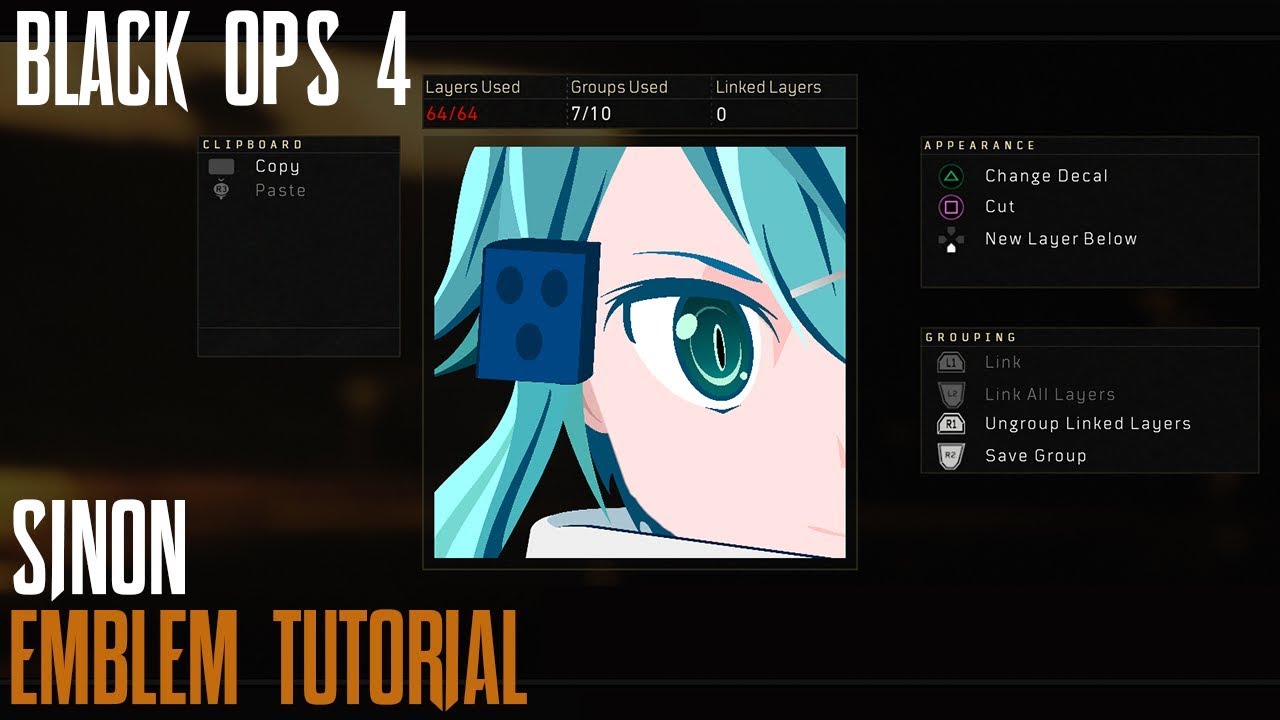 COD: Black Ops 4 Emblem Tutorial (SAO: Sinon)