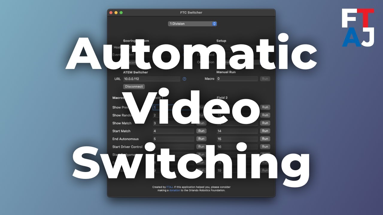 Automatic Video Switching for FIRST Tech Challenge