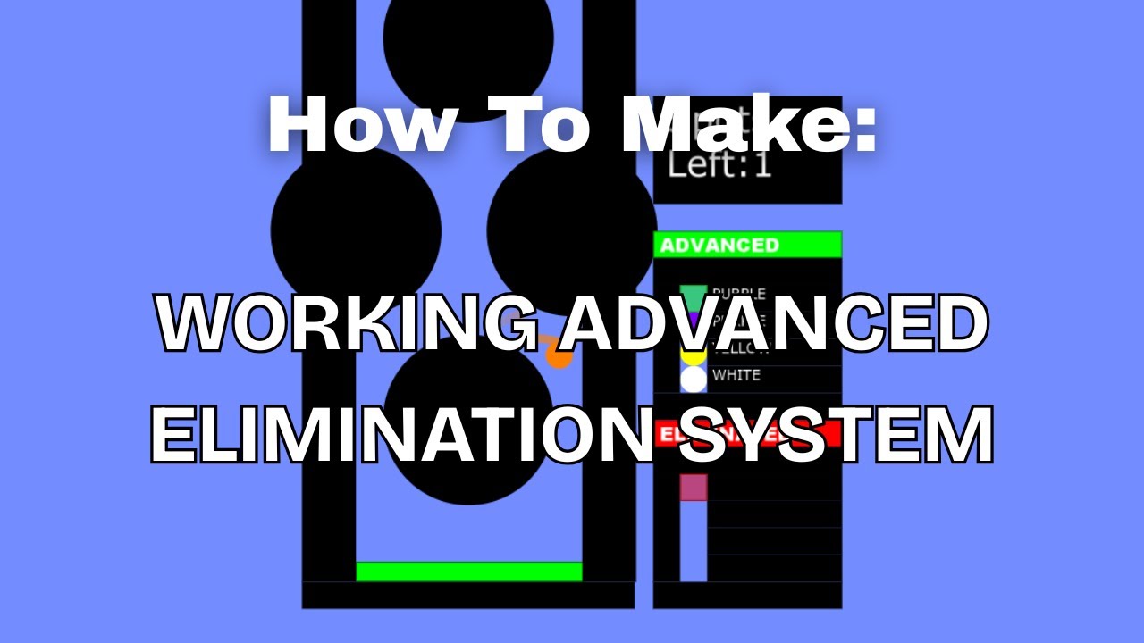 Algodoo Tutorial: Advanced Elimination System