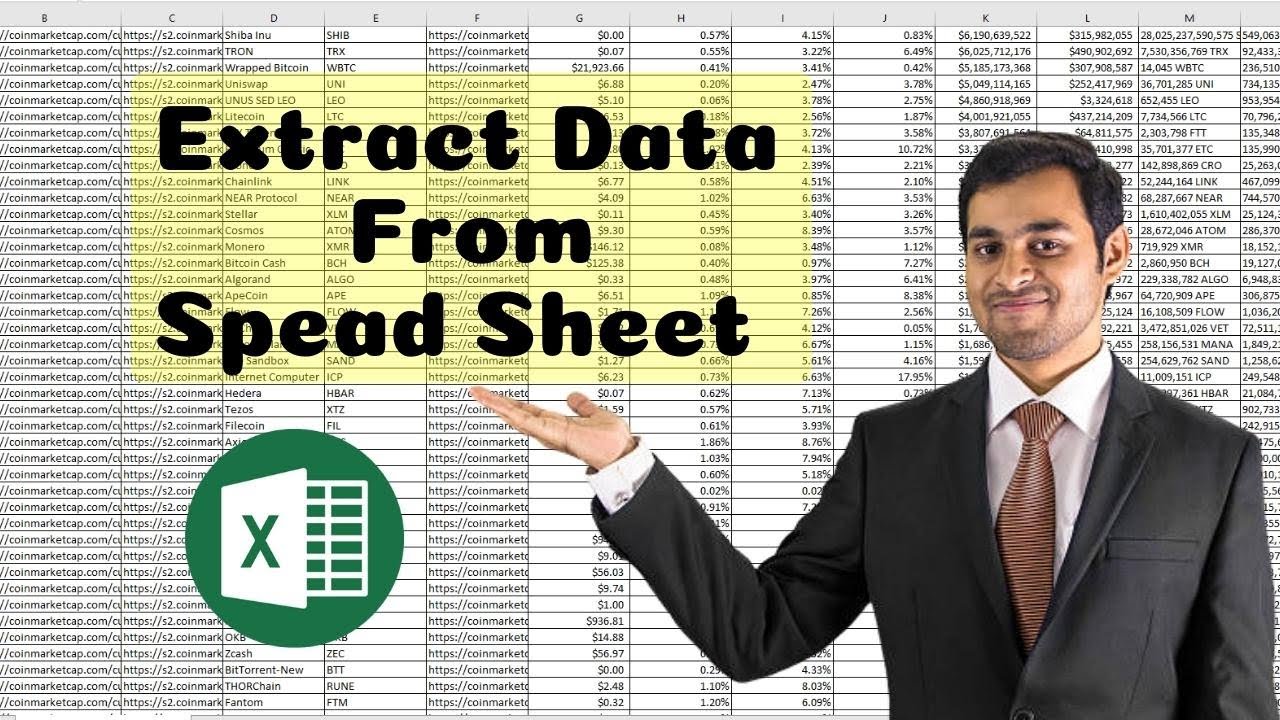How To Extract Data From Excel Spreadsheet