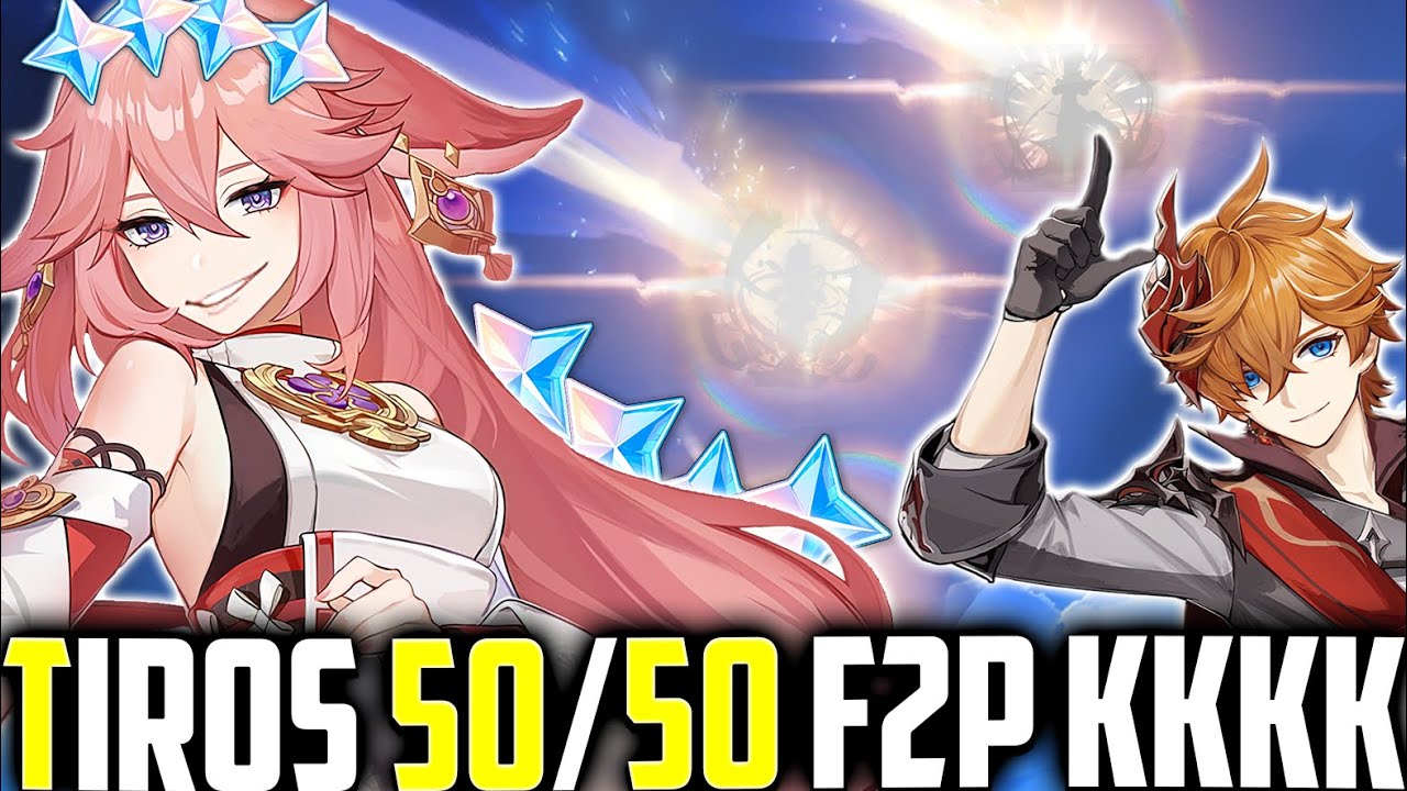 GERAL ESTAVA NO 50/50 KKKKK! MELHORES GIROS F2p NO BANNER, YAE MIKO e CHILDE! GENSHIN IMPACT TIROS