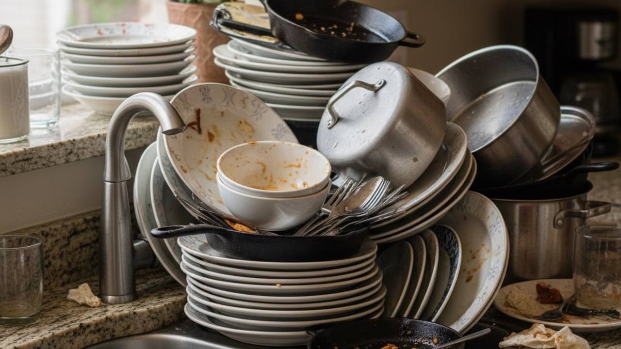 dishwashing whisper: Reset the Kitchen, Reset the Mind 🫧 | Satisfying Dishwashing Flow✨