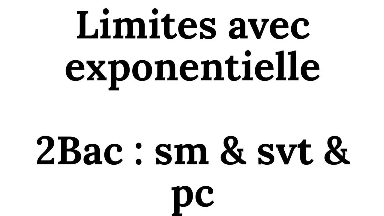 Exercice sur la fonction exponentiel