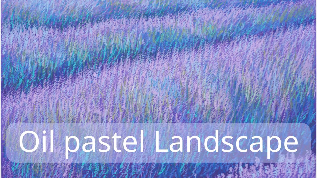 薰衣草花園 張良瑞 油性粉彩 / Lavender Garden , Oil Pastel