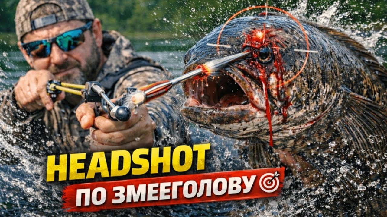 Headshot по Змееголову 🎯 Рыбалка на Рогатку