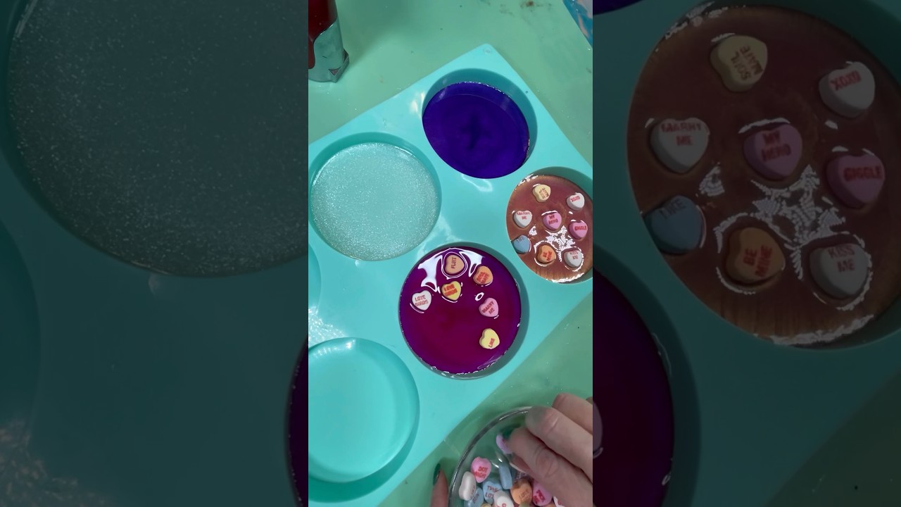 Irresistible Candy Crafts: DIY Resin Coasters! |#shorts