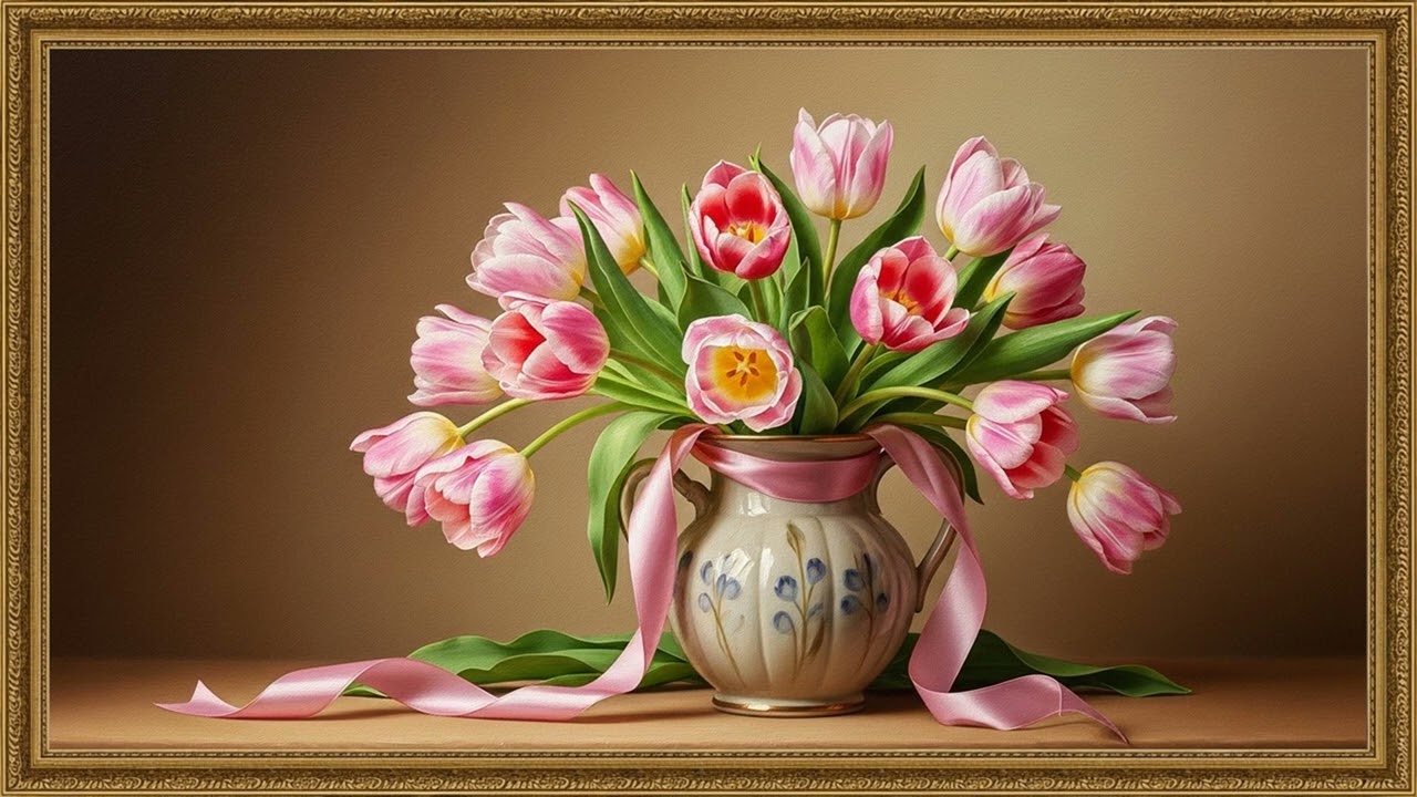 Gentle Flower Meadow Painting | Peaceful Two-Hour Art Screen