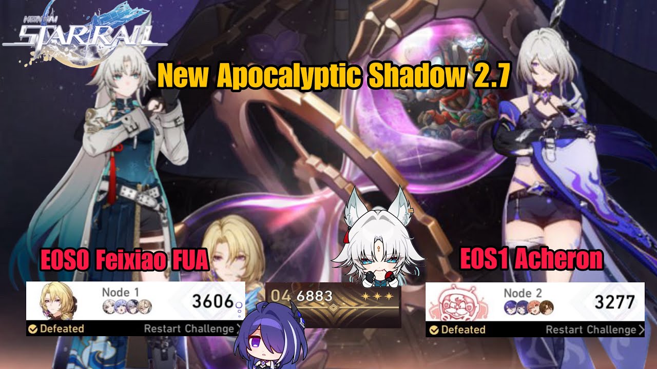 New Apocalyptic Shadow 2.7 - E0S0 Feixiao FUA x E0S1 Acheron | Honkai Star Rail