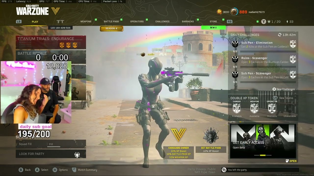 Nadia ( self proclaimed Best Female Warzone Player ) Swatted while Live on Twitch