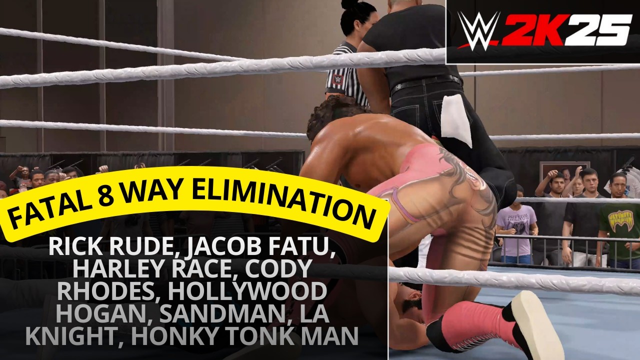 WWE 2K25 – Rick Rude vs Jacob Fatu vs Harley Race vs Cody Rhodes (Fatal 8 Way Elimination)