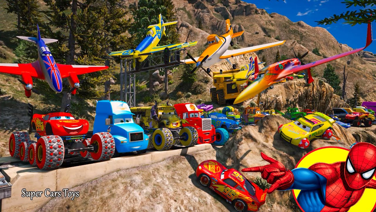 GTAV Spider Man 2, Inside Out 2, Avatar: The Last Airbender, The Fall Guy Cars Crazy McQueen Friends
