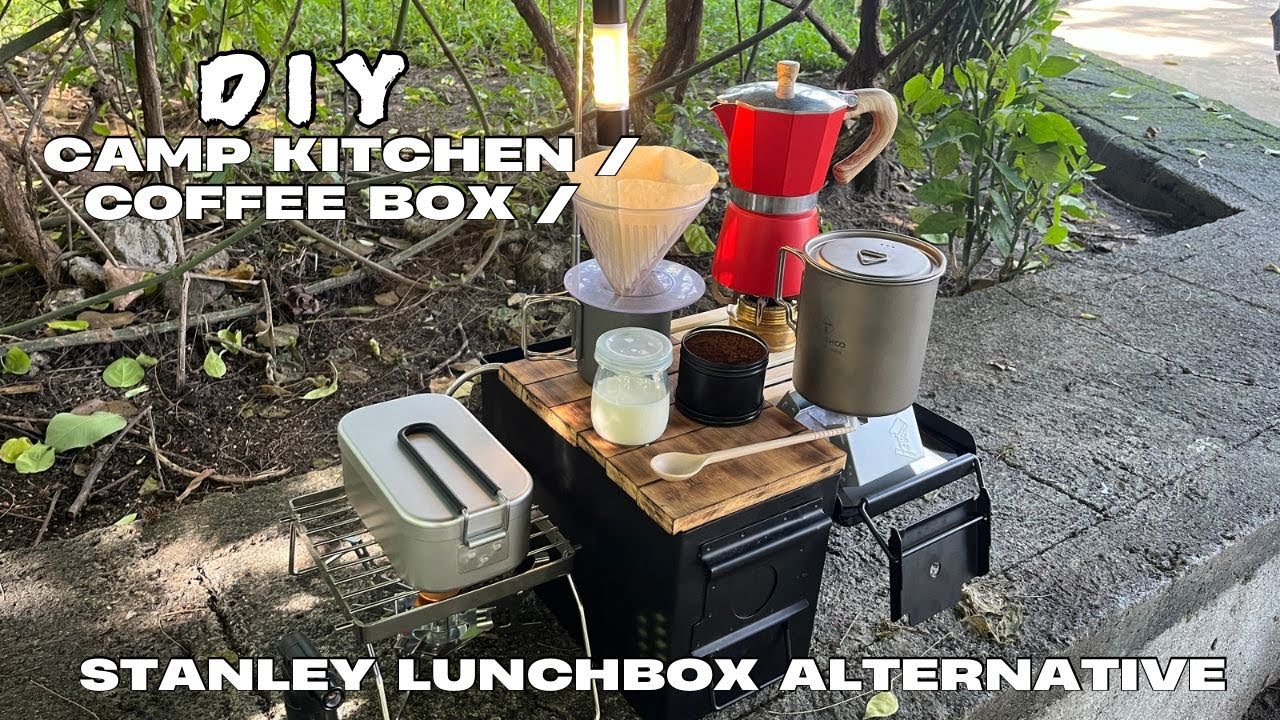 DIY Ammo Box Coffee Bar/Portable Camp Kitchen | Stanley Lunchbox Alternative | Camping Tips Ep 7