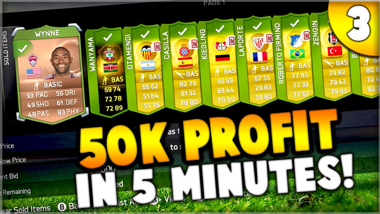 FIFA 15 - 50,000 COINS PROFIT IN 5 MINUTES!