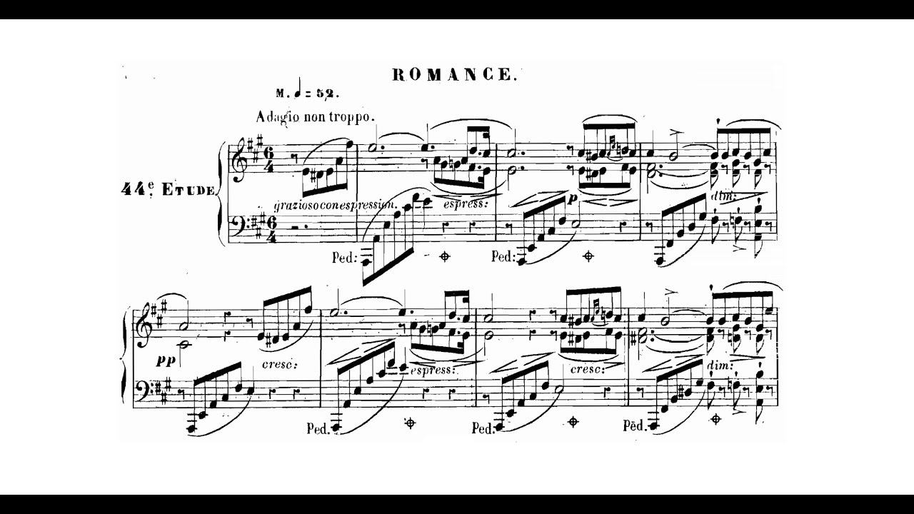 Jean-Amédée Lefroid de Méreaux - Étude, Op. 63 No. 44, Romance