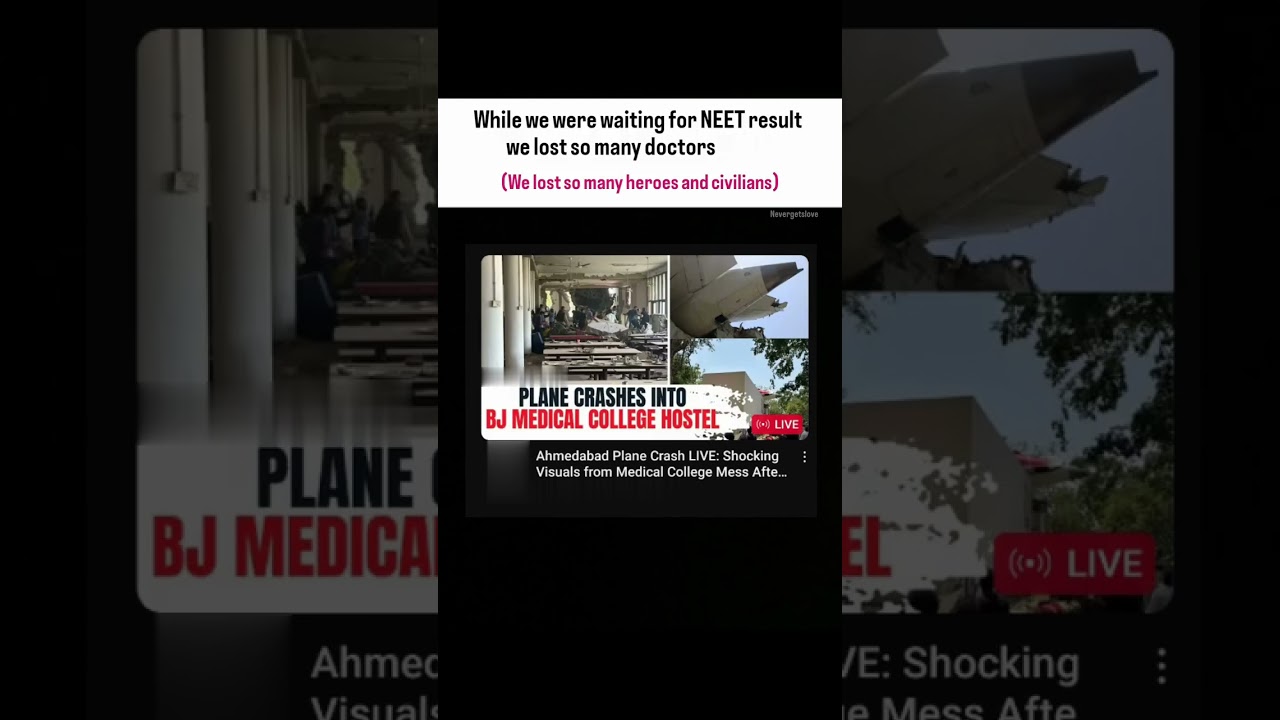 While Waiting for NEET result we lost many #neet #neet2025 #neetaspirant #planecrash #ahemdabad #sad