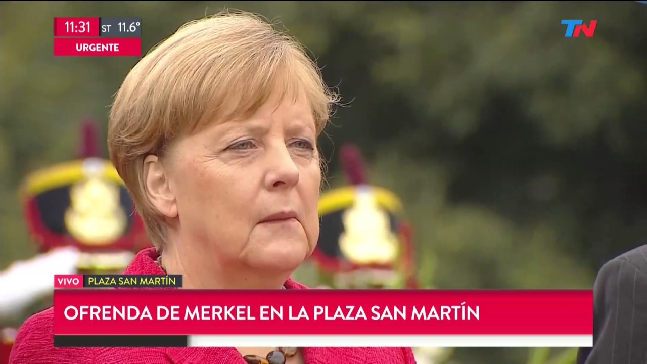 Angela Merkel visitó Plaza San Martín junto a Larreta