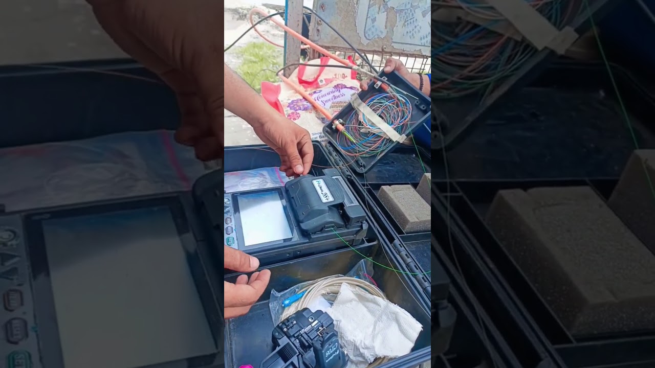 Optical fiber joint work process