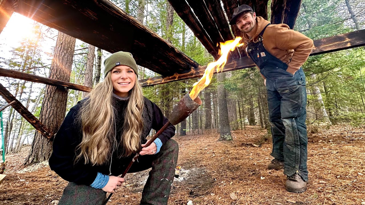 286 футов Shou Sugi Ban для нашего автономного домика на дереве | Эпизод 7