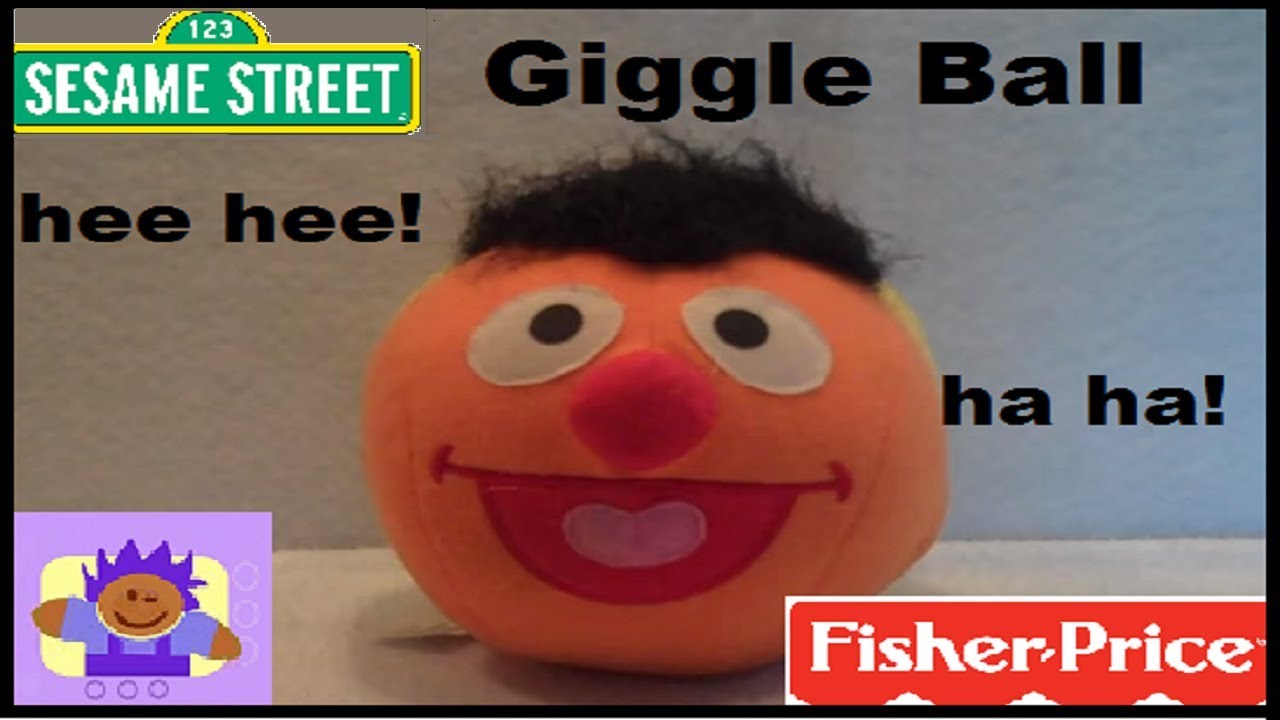 2005 Sesame Street Giggling Bert and Ernie Plush Ball By Fisher Price