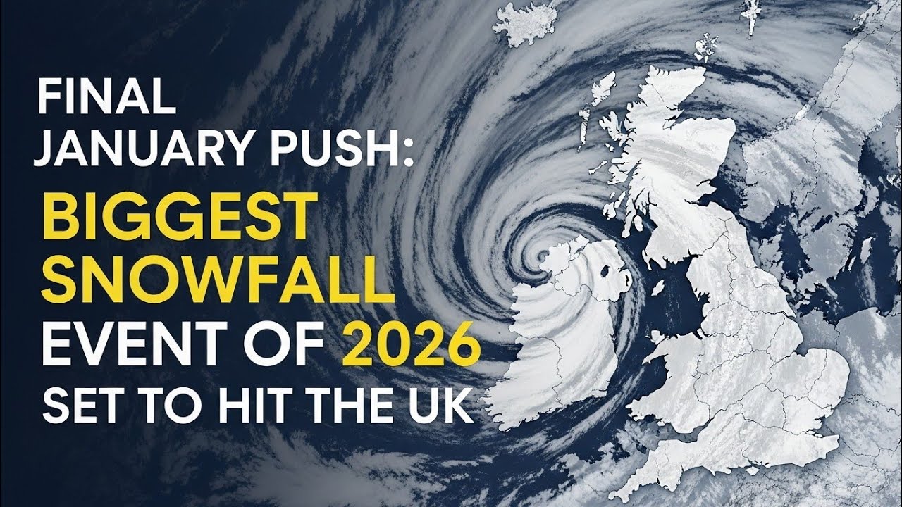 Final January Push: Biggest Snowfall Event of 2026 Set to Hit the UK#UKSnow#JanuaryFreeze#Winter2026