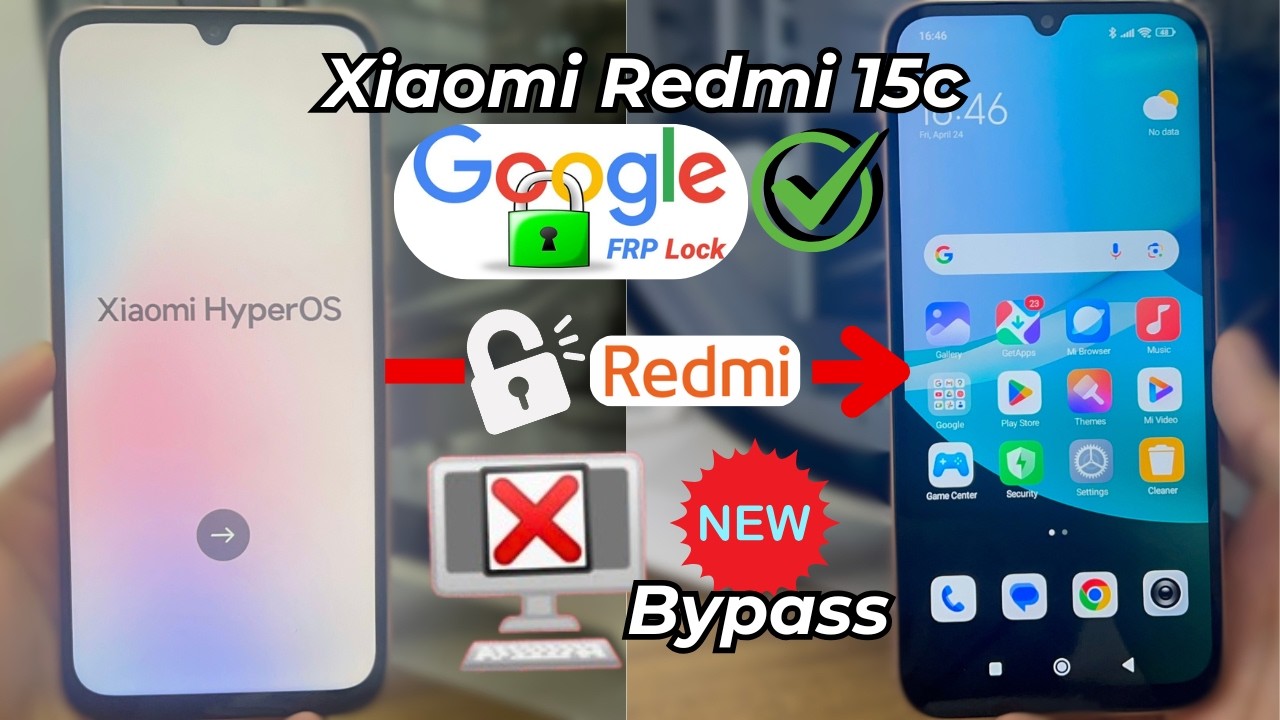 Redmi 15C FRP Bypass Without PC || Google Account Unlock Xiaomi 15c Hyperos