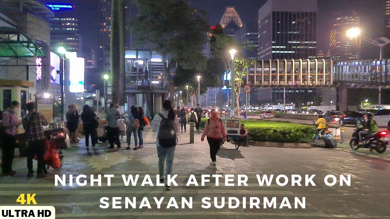 Night Walk After Work Senayan Sudirman [4K]