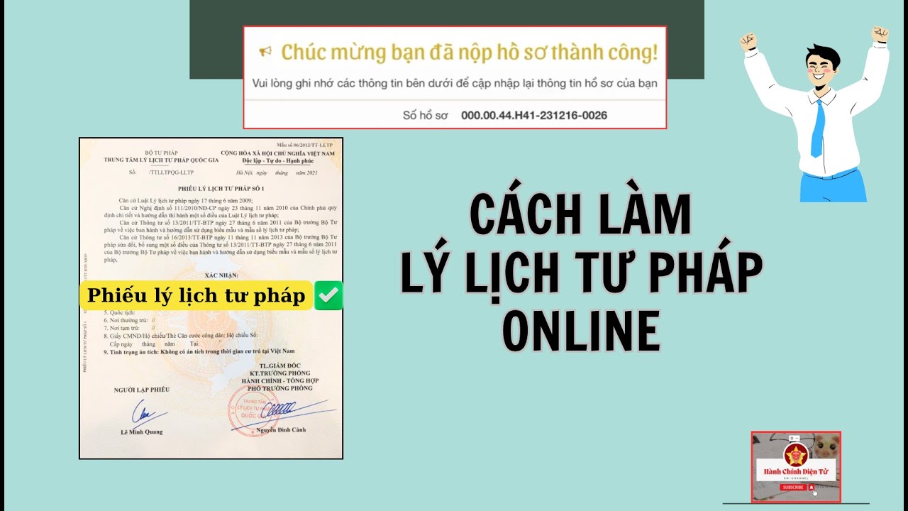 Cách làm phiếu LÝ LỊCH TƯ PHÁP online mới nhất