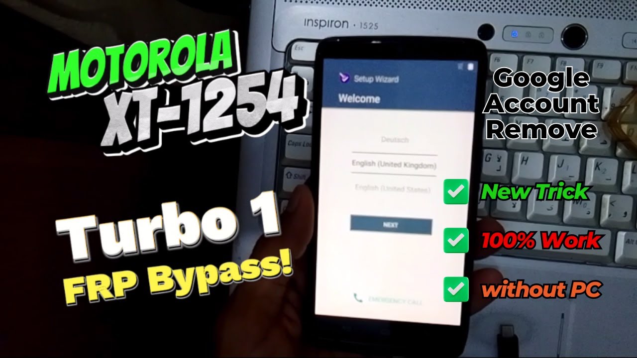 Motorola Driod Turbo 1 Frp bypass || Moto XT1254 Google Account Remove without PC