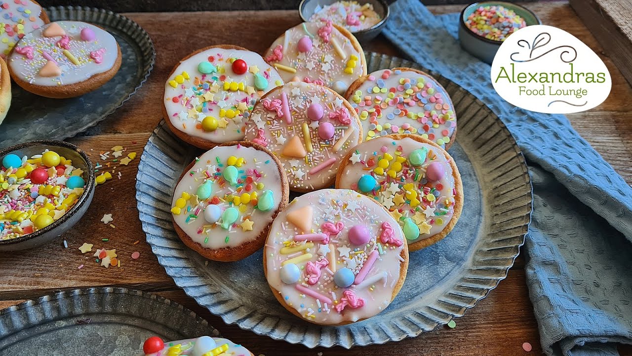 Meine Kinder Lounge/ Super leckere, fluffige  und bunte Amerikaner/ Fasching #backen #amerikaner