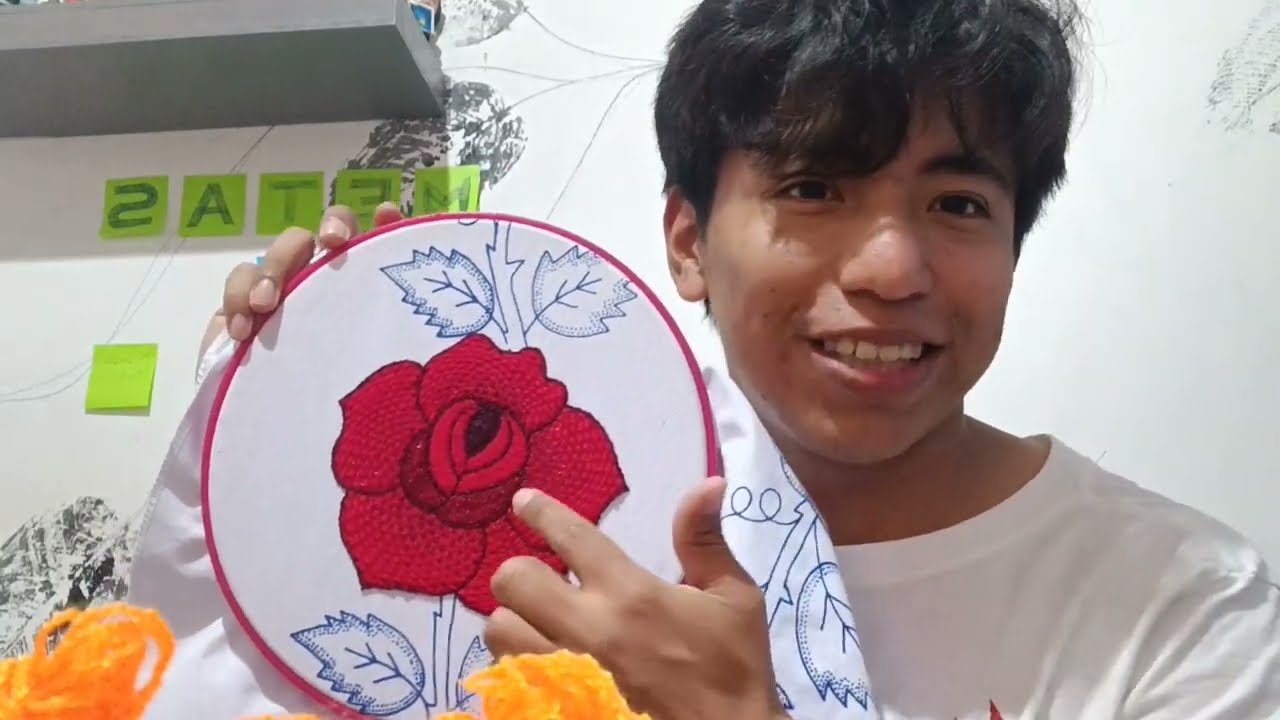 Cómo bordar rosas grandes 