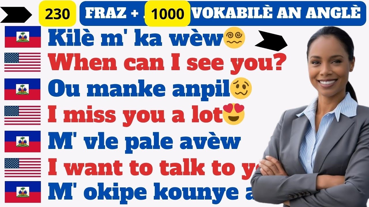 😱230 FRAZ AMERICAN PLIS ITILIZE AN ANGLÈ | APRANN PALE ANGLÈ | APRANN PALE ANGLAIS | KOU ANGLAIS 