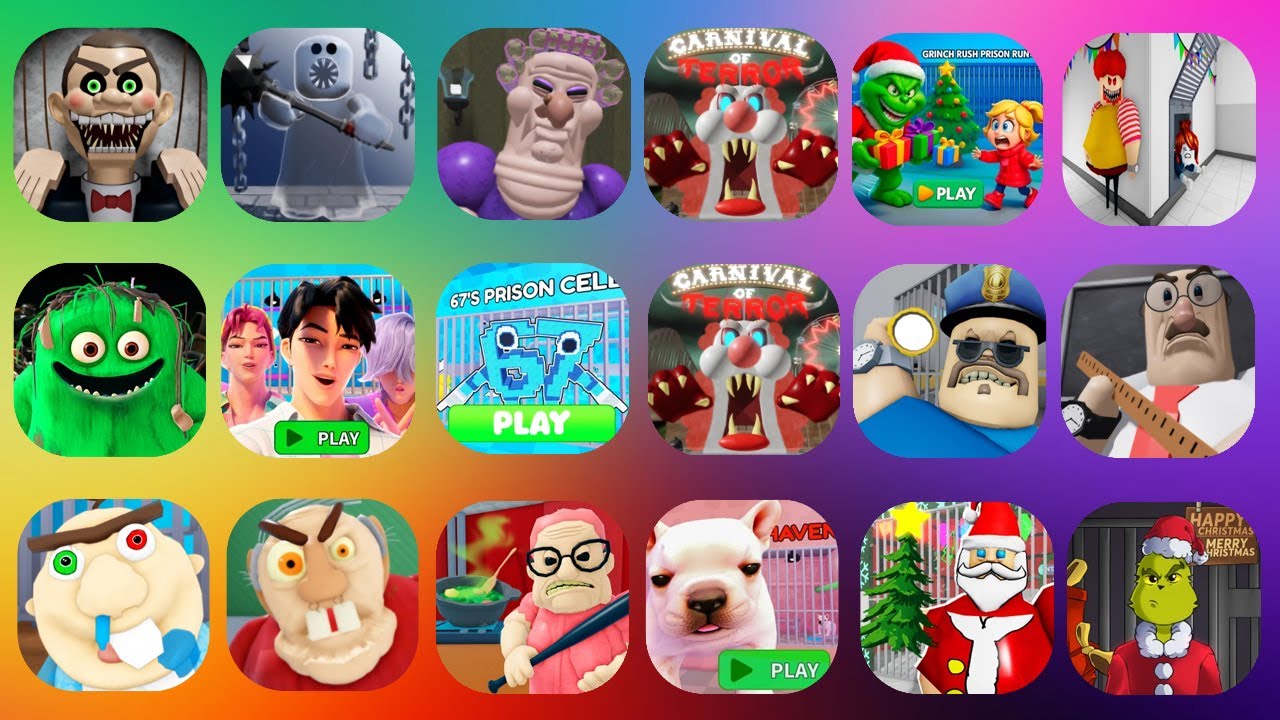 ROBLOX,EVIL GRANDPA,POCOYO'S PRISON,BABY POLLY HOUSE,KPOP DEMON HUNTERS,EPIC SCHOOL...