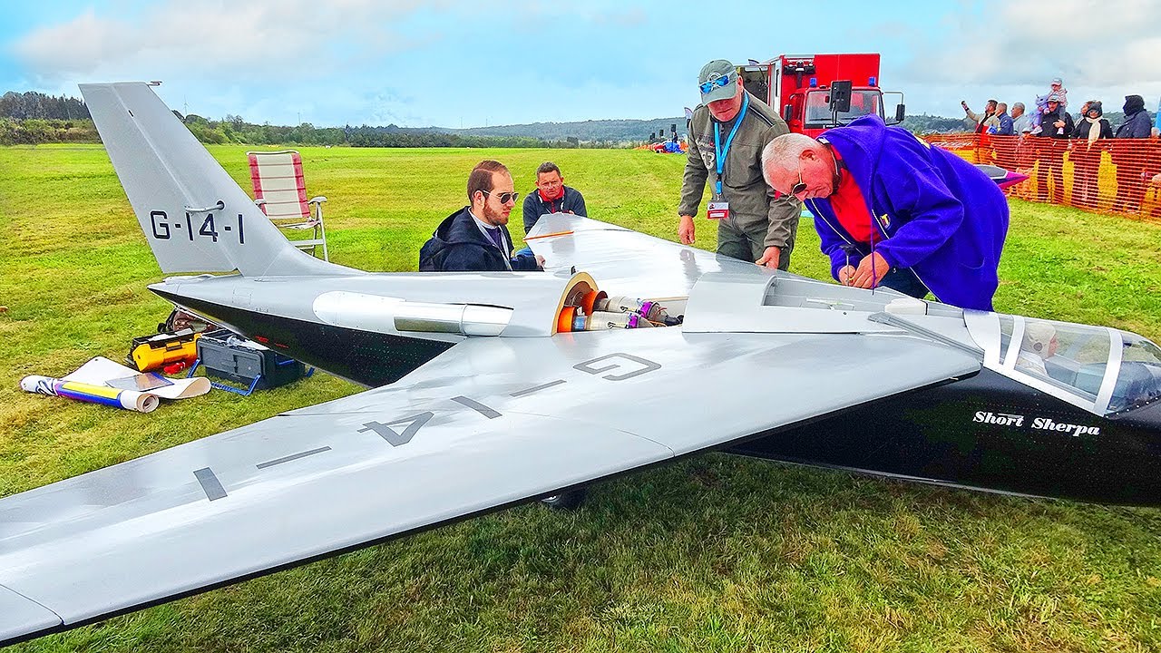 65KG SELFBUILD! SHORT SHERPA SB4 RC SCALE 1:2 MODEL FLIGHT DEMONSTRATION