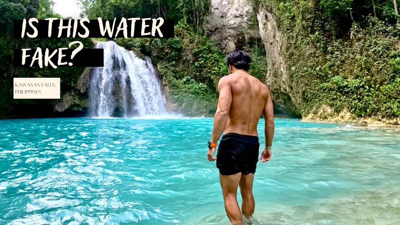 Crazy Water Colour whilst Canyoneering at Kawasan Falls, Philippines (Cebu)