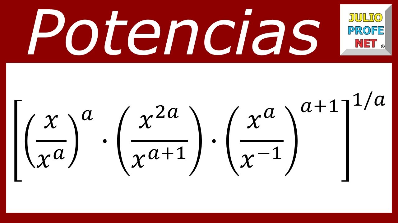 Simplificar expresiones algebraicas con potencias | Ej. 2 #julioprofe