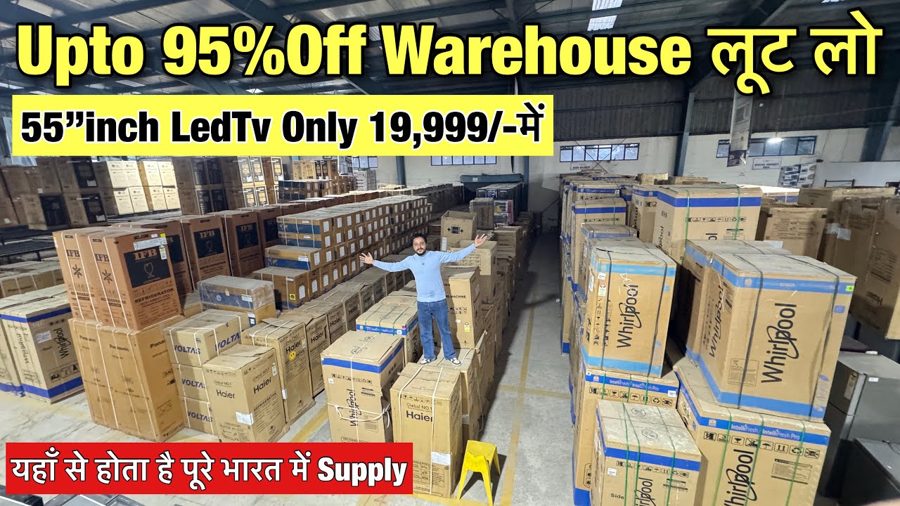 MRP से 90%Off sale Online से भी सस्ता Electronic Warehouse | Led TV, Split Ac, Window AC, Fridge, WM