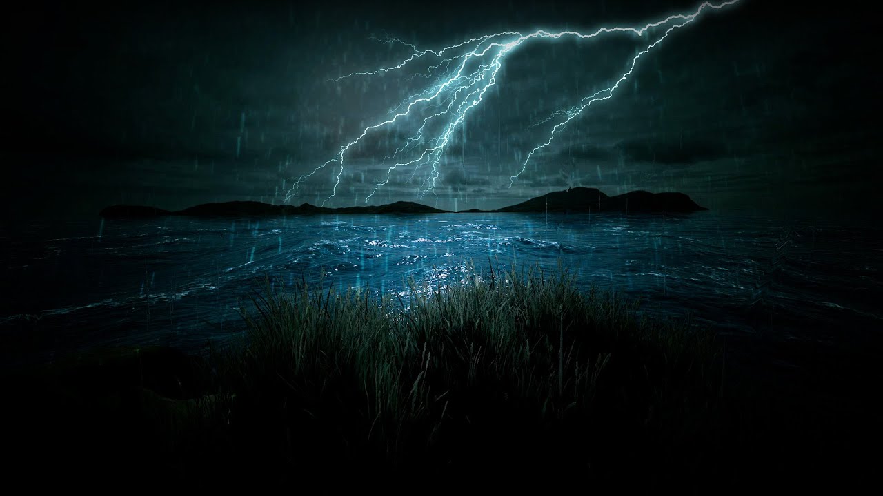 I Wanna Sleep with Ocean Cave Rainstorm and Heavy Thunder Sounds  | Give me Relaxation for Sleeping