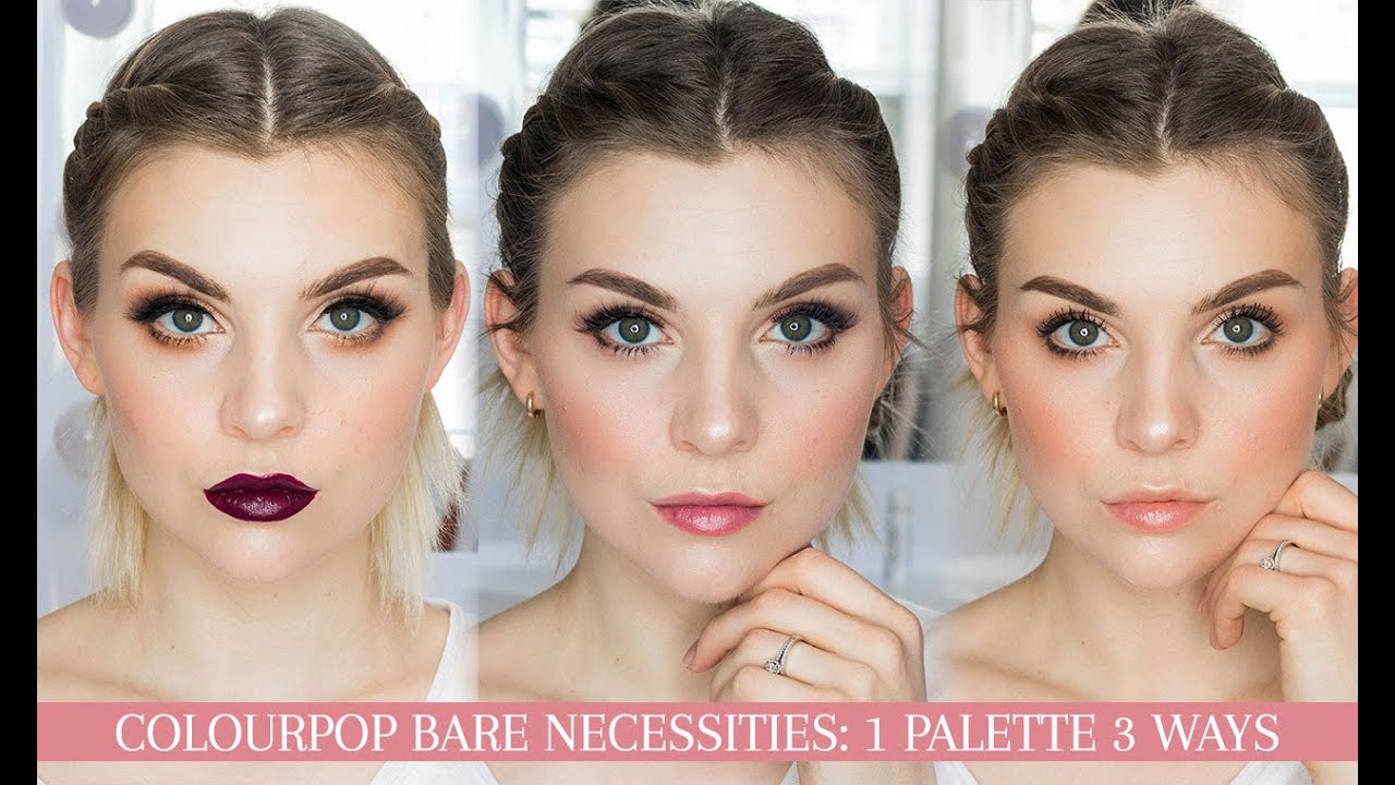 COLOURPOP BARE NECESSITIES - 1 PALETTE 3 WAYS!