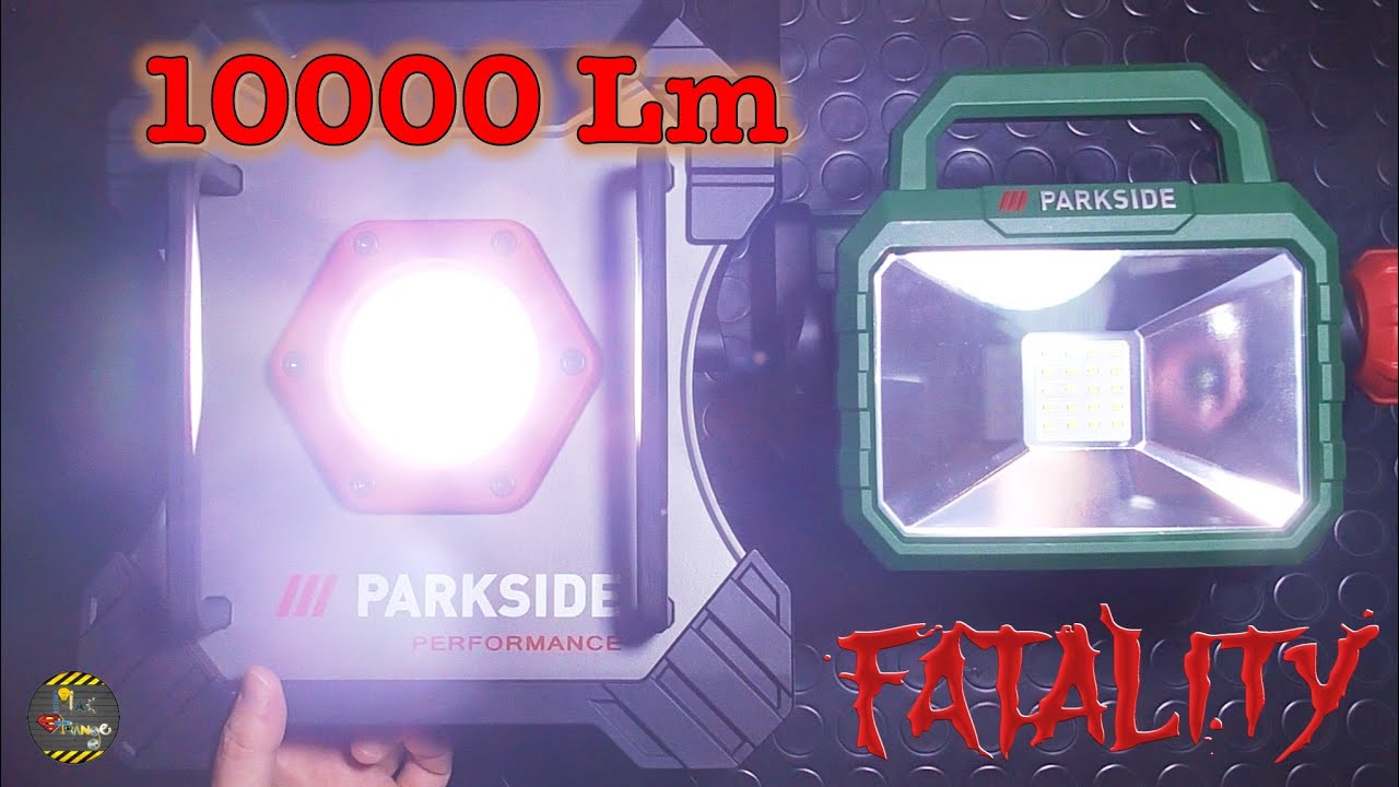 PARKSIDE FARO PERFORMANCE LED ricaricabile da lavoro Lidl 10000 Lm -  20v PPBSTA 20-Li A1