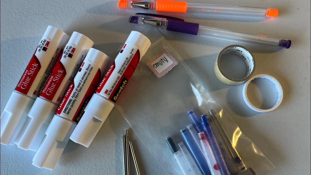 April stationery empties