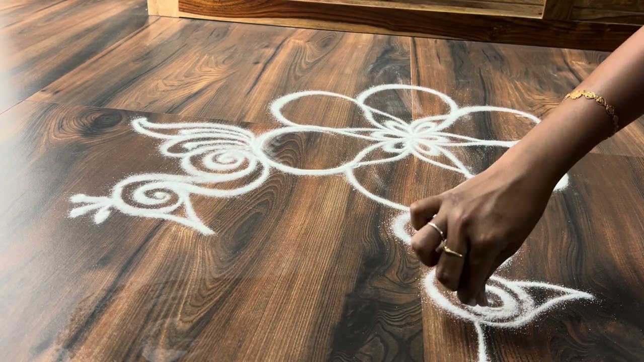 Easy kolam#muggulu #rangoli #trending 