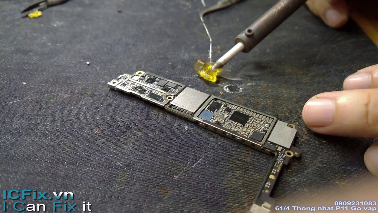 Hướng dẫn sửa Iphone 7 mất nguồn do cắm xạc bị chạm( Fix power supply)