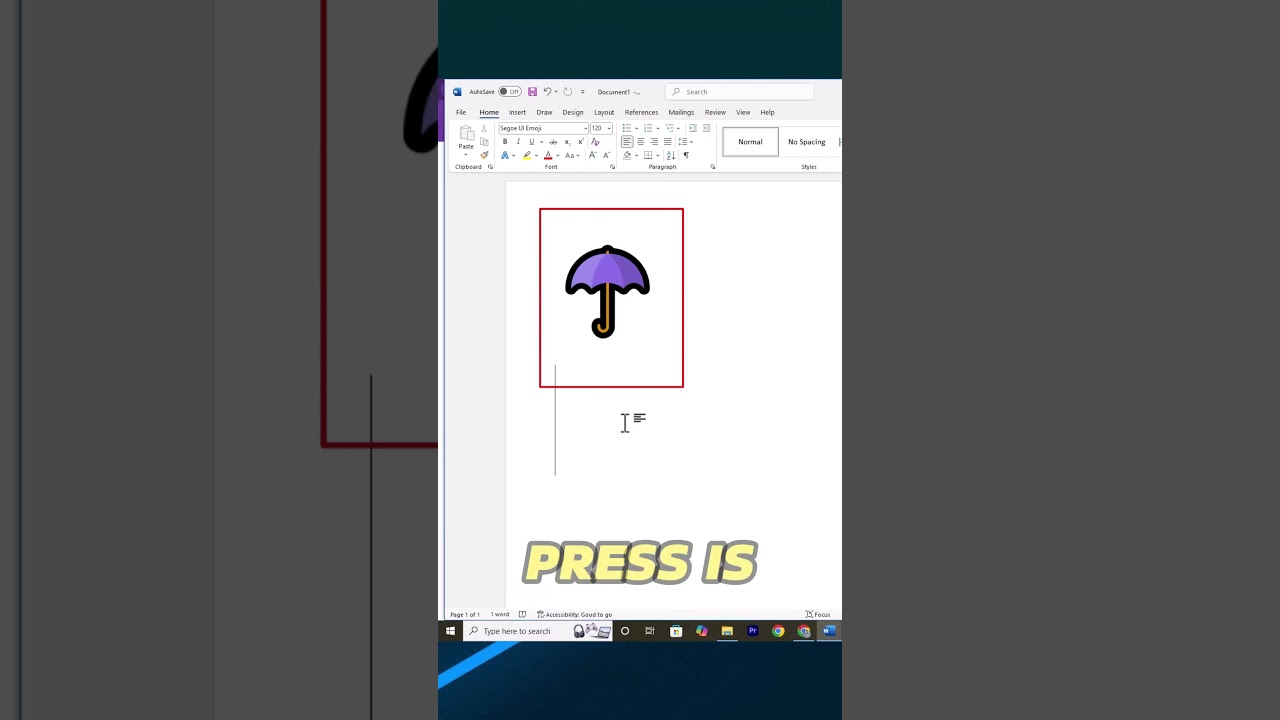 ☂️ Umbrella Icon Shortcut in MS Word! 🌧️ Try This EASY Trick Today!