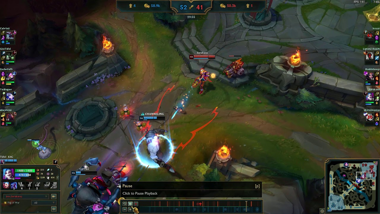 BEST JINX RANK 1 EUW 1v5 PENTAKILL 1v9 GAMEPLAY CHALLENGER SMURF