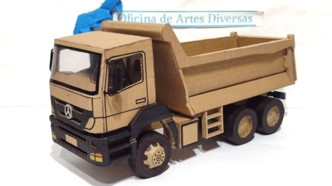 como fazer um caminhão de papelão Mercedes Benz