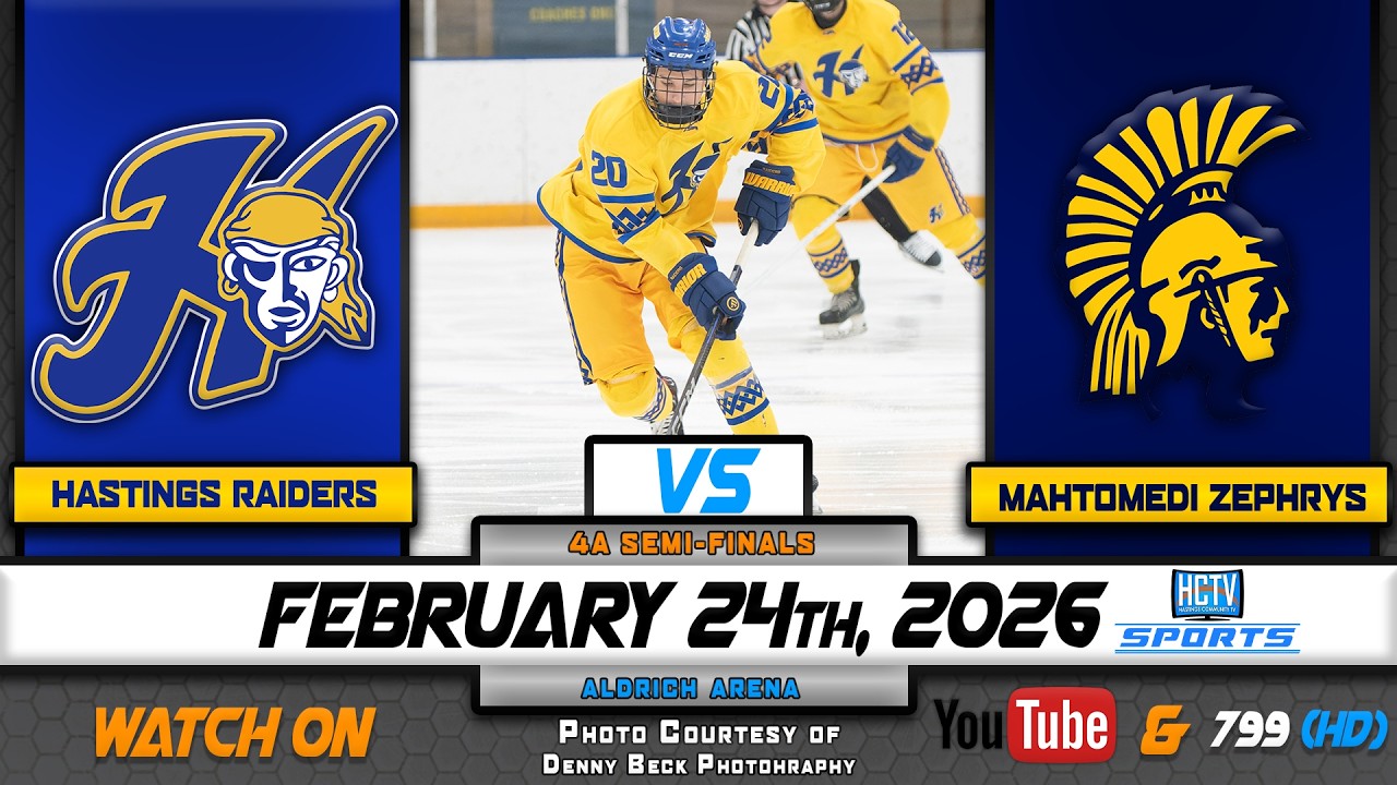 HCTV SPORTS: Hastings Boys Hockey vs Mahtomedi Zephyrs | 2.24.26 | 4A Semi-finals