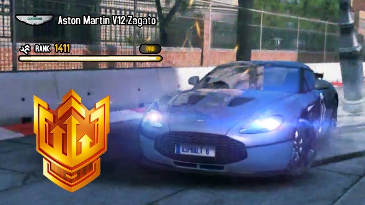 Asphalt 8 : the pretty Aston Martin V12 Zagato , review + MP