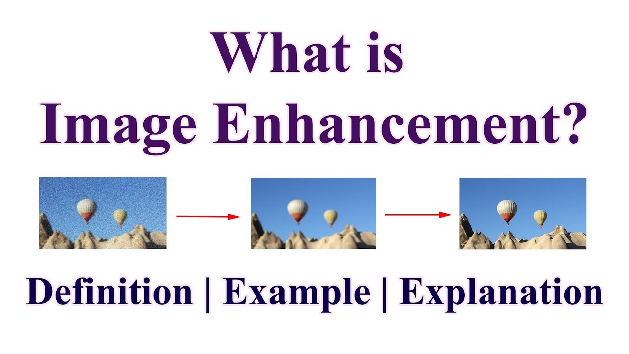 What is Image Enhancement?